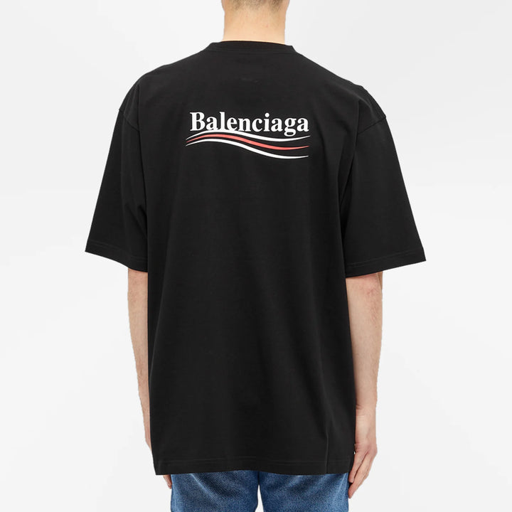 Balenciaga Political Campaign Logo T-Shirt Black