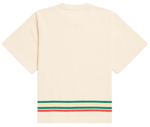 Jil Sander Stripe-Print Colored T-Shirt Beige