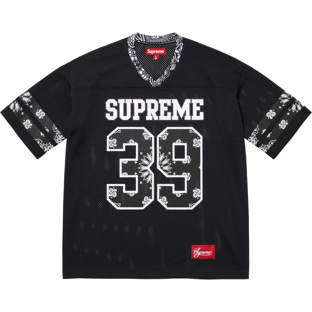 Supreme Bandana Football Jersey Black (SS25)