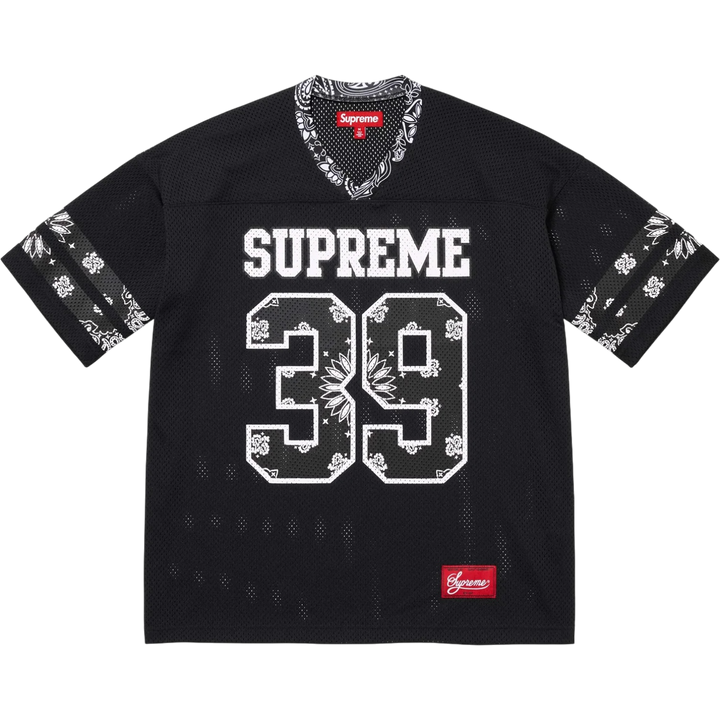 Supreme Bandana Football Jersey Black (SS25)