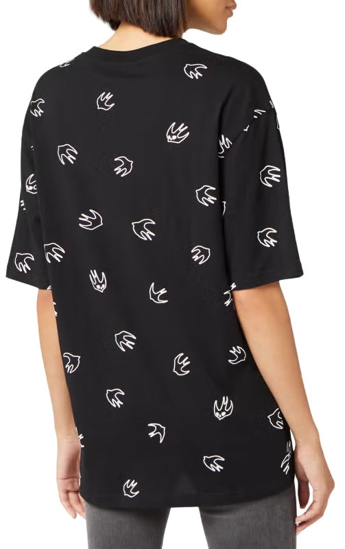 McQ Alexander McQueen Flocked Swallow T-Shirt Black | Hype Vault Kuala Lumpur