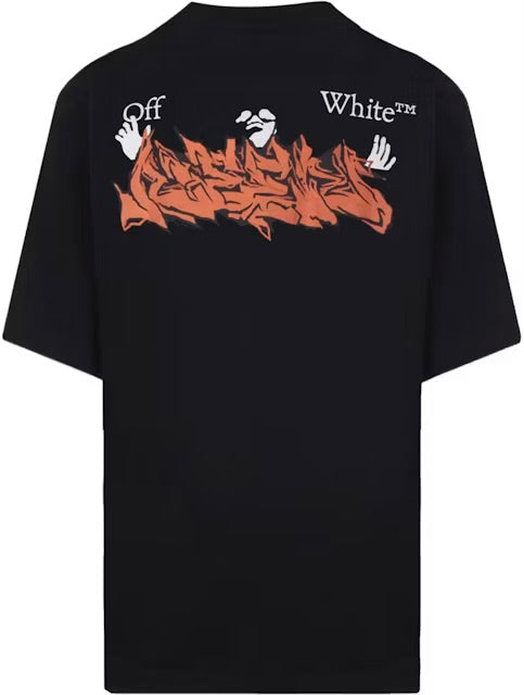 Off-White Neen OW Logo Skate S/S T-Shirt Black Orange | Hype Vault Kuala Lumpur