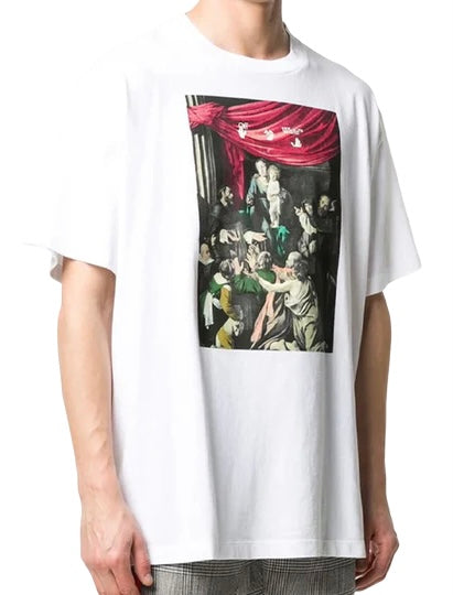 Off-White Caravaggio Painting S/S Oversized White T-Shirt | Hype Vault Kuala Lumpur