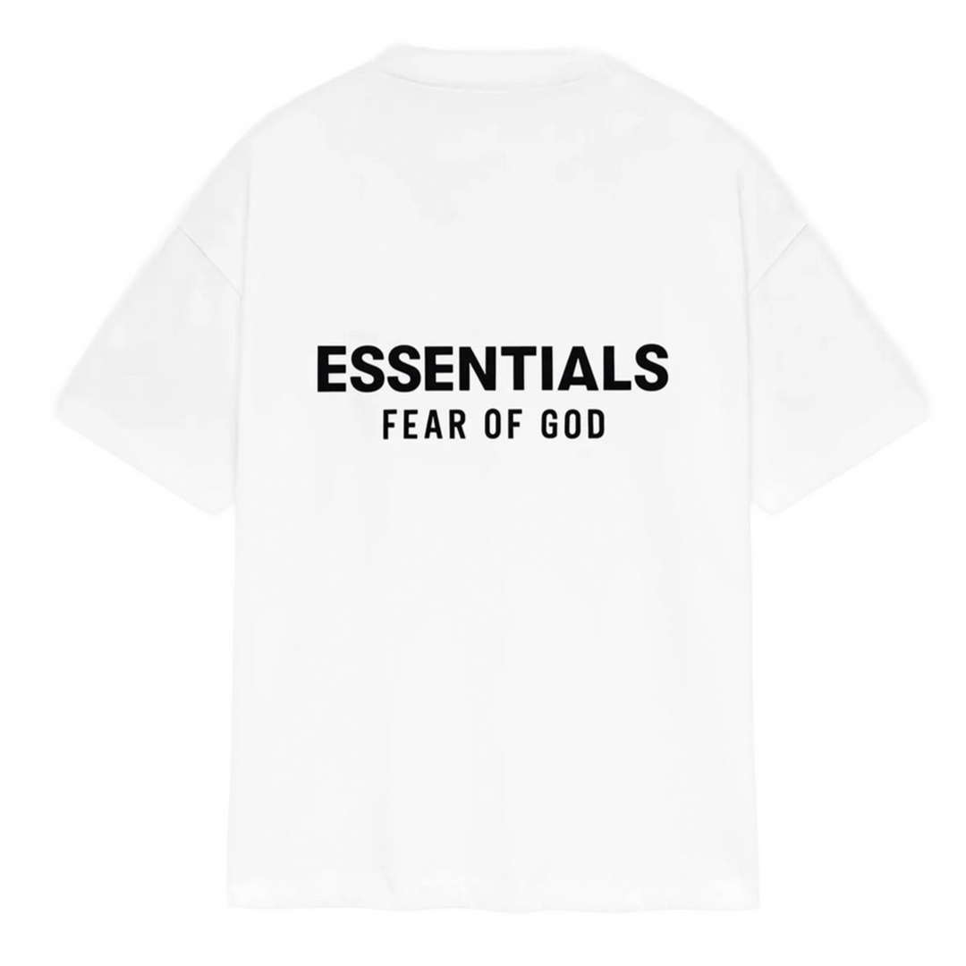 Fear of God Essentials Classic Fit Short Sleeve Tee ‘Bright White’ | Hype Vault