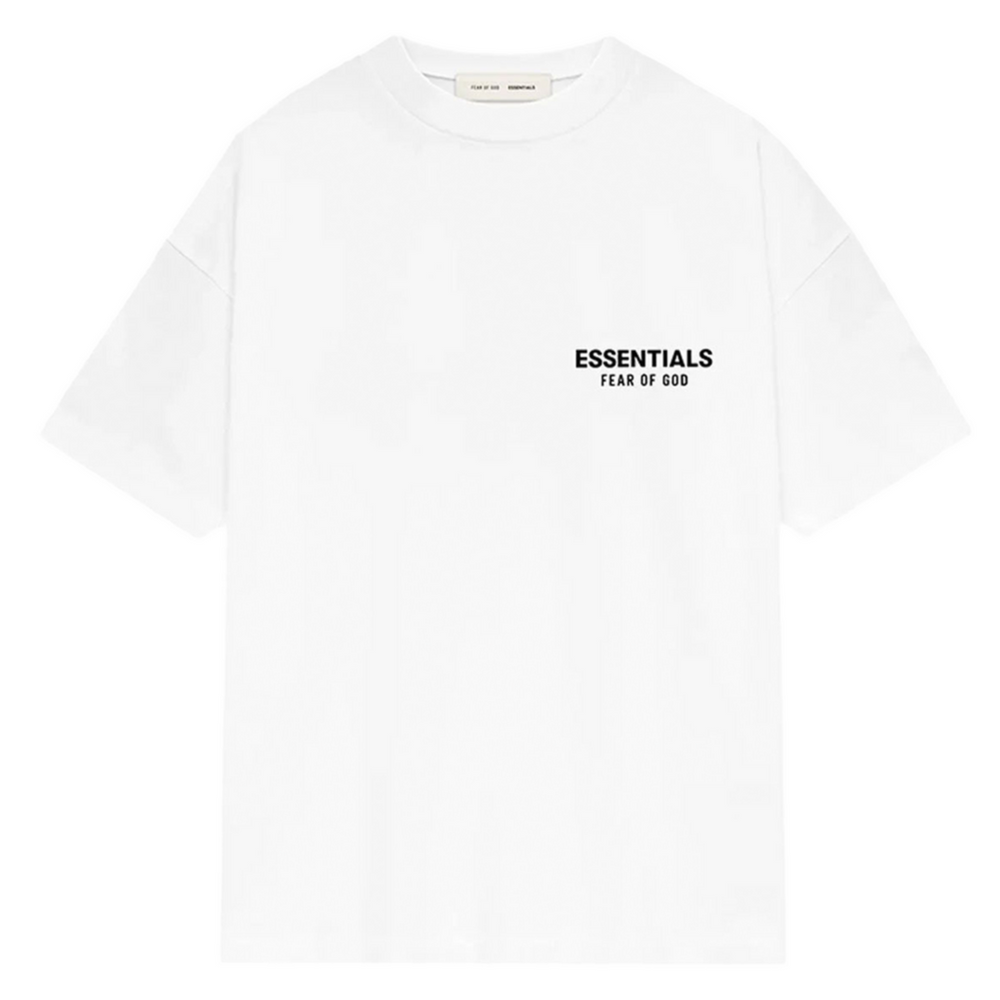 Fear of God Essentials Classic Fit Short Sleeve Tee ‘Bright White’ | Hype Vault