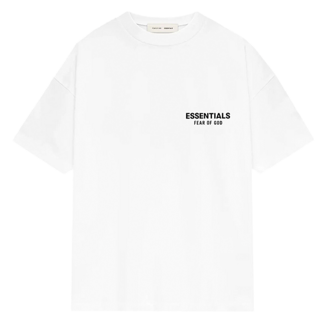 Fear of God Essentials Classic Fit Short Sleeve Tee ‘Bright White’ | Hype Vault