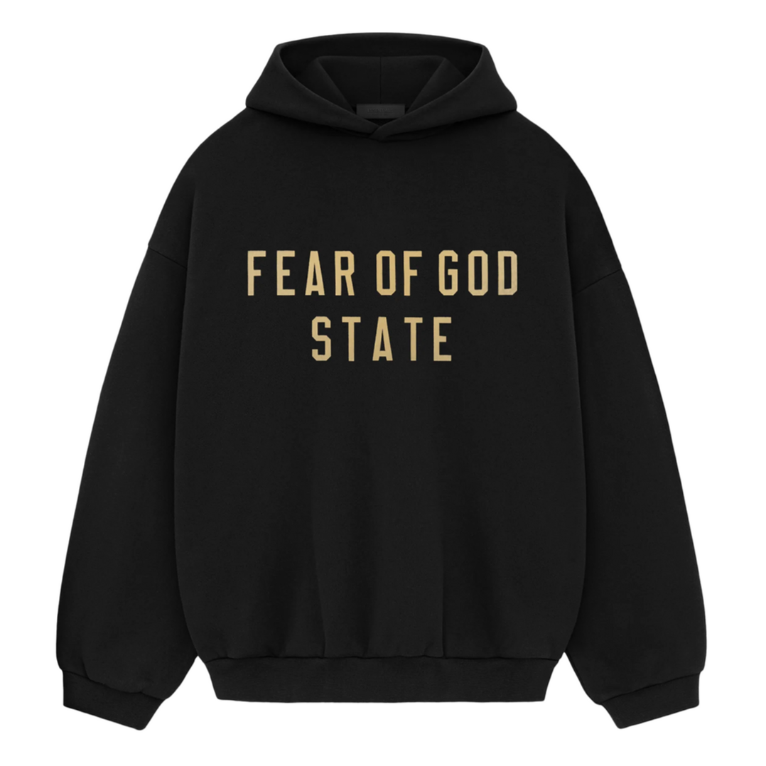 Fear of God Essentials Fleece Hoodie Black (FW24)| Hype Vault