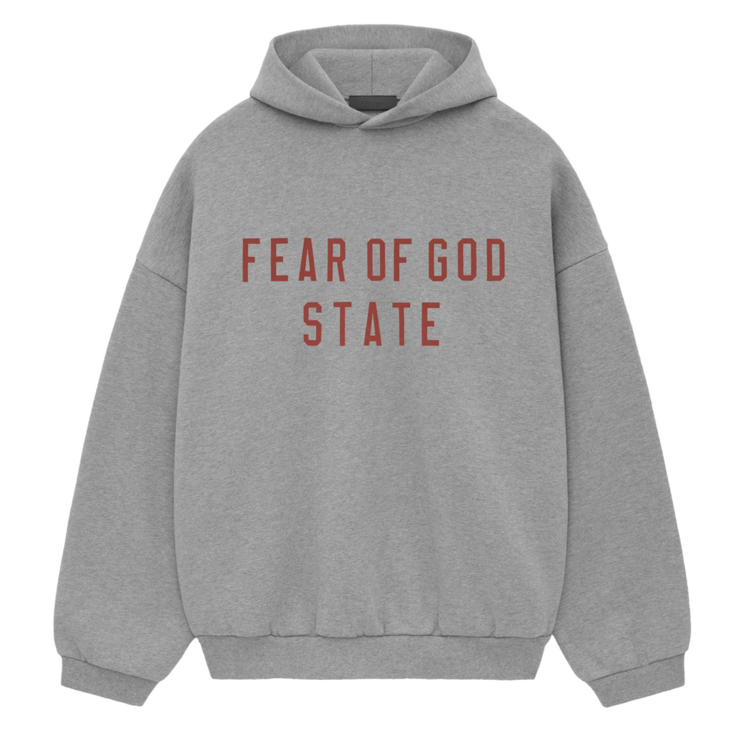 Fear of God Essentials Fleece Hoodie Dark Heather (FW24) | Hype Vault