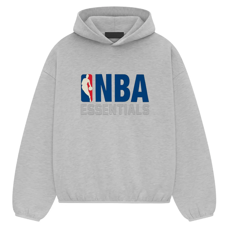 Fear of God Essentials x NBA Fleece Hoodie 'Light Heather' (FW24)