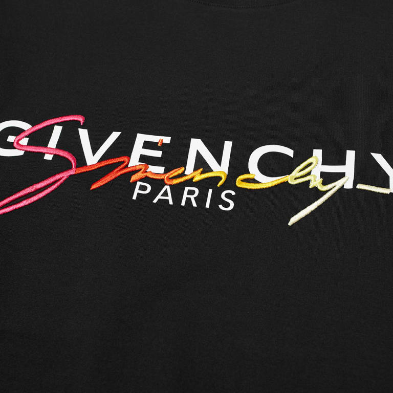 Givenchy Rainbow Signature Logo T Shirt Regular Fit Hype Vault