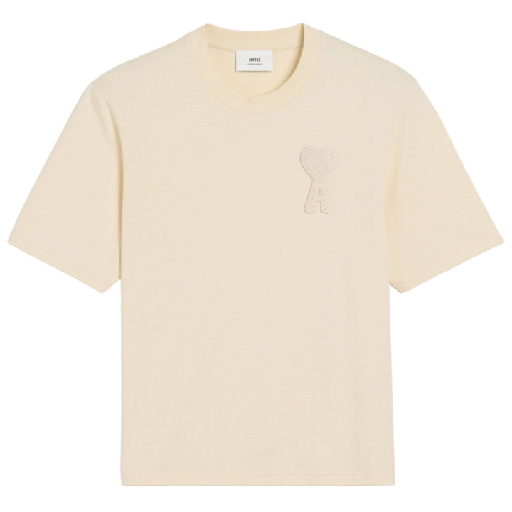 Ami Paris Ami De Coeur Patch T-Shirt ‘Beige’ | Hype Vault