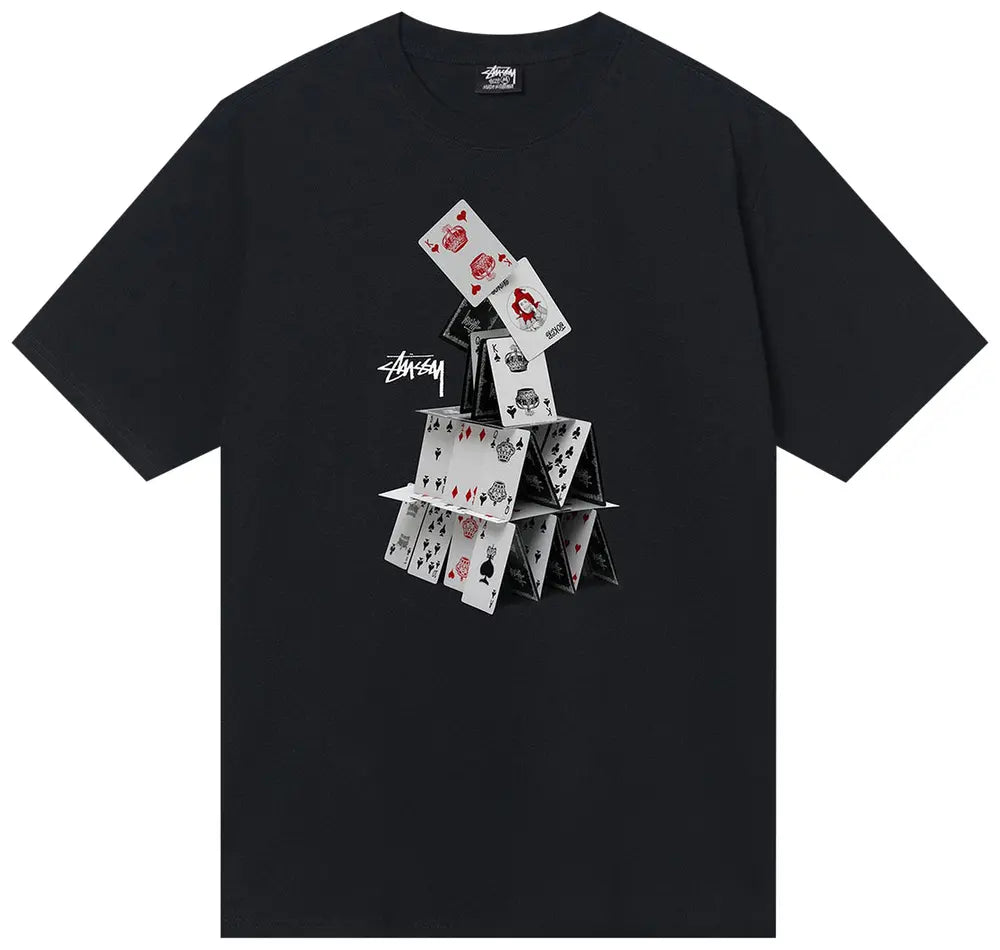 Stussy House of Cards Tee Black | Hype Vault Kuala Lumpur | Asia's Top Trusted High-End Sneakers and Streetwear Store | Guaranteed 100% authentic