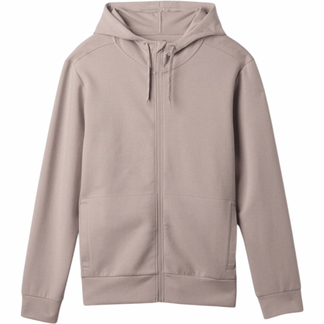 Mens GapFit GapFlex Performance Hoodie Beige / Iconic Khaki Full Zip - Hype Vault 