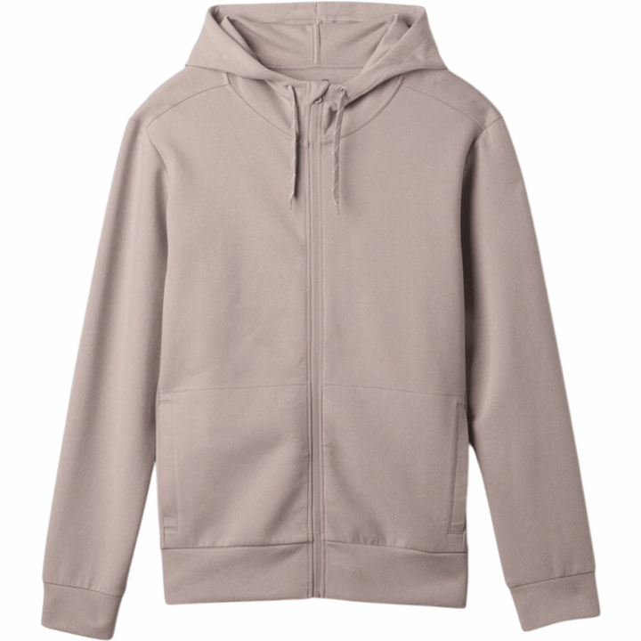 Mens GapFit GapFlex Performance Hoodie Beige / Iconic Khaki Full Zip - Hype Vault 