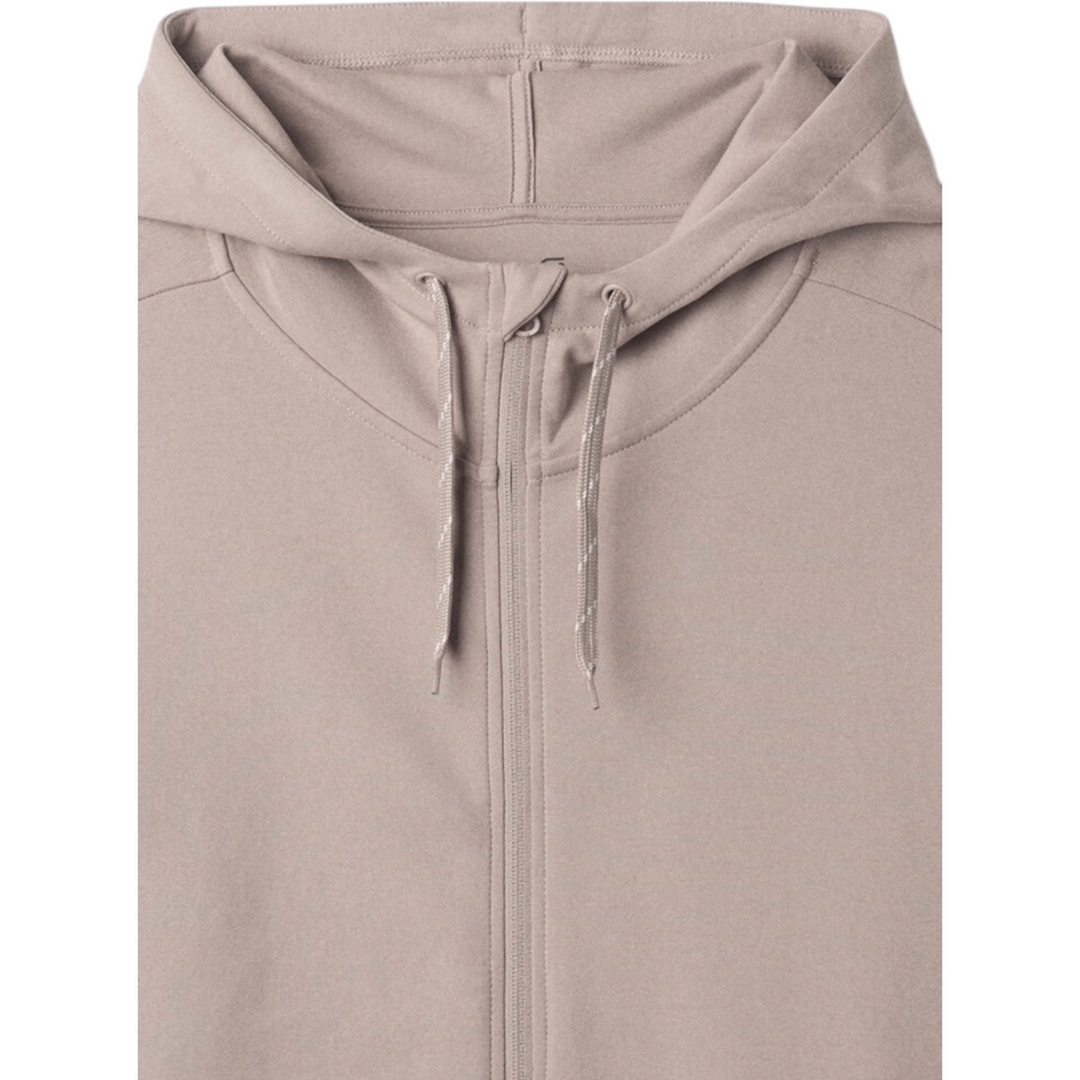 Mens GapFit GapFlex Performance Hoodie Beige / Iconic Khaki Full Zip - Hype Vault 