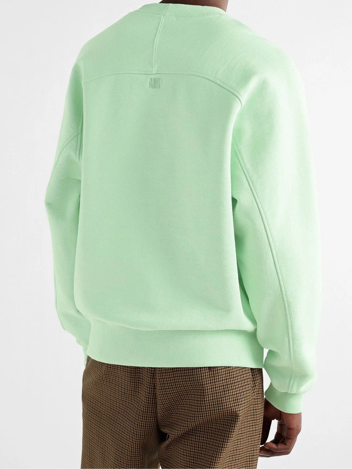 Ami Paris ADC Tonal Boxy Fit Crewneck Aqua (SS22)
