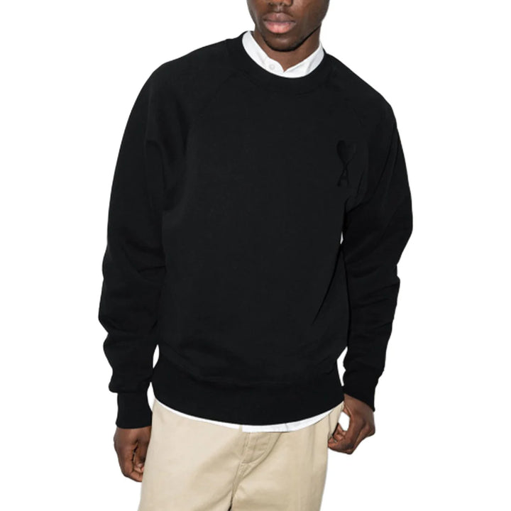 Ami Paris ADC Tonal Boxy Fit Crewneck Black (SS22)