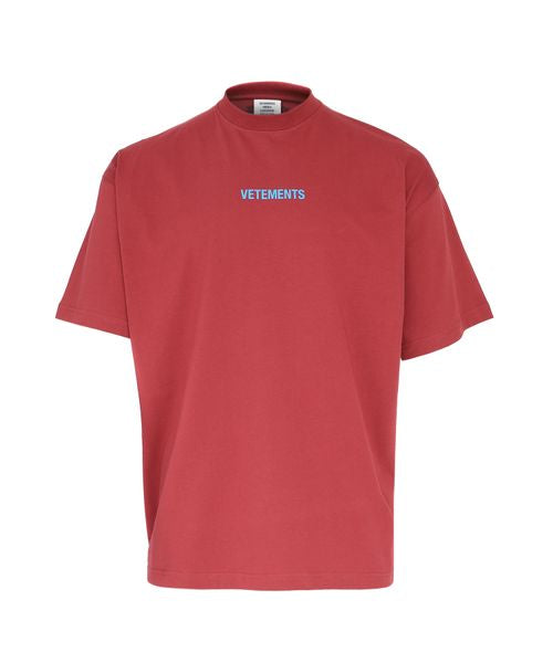 Vetements Bordeaux Royal Blue Logo Label T-Shirt