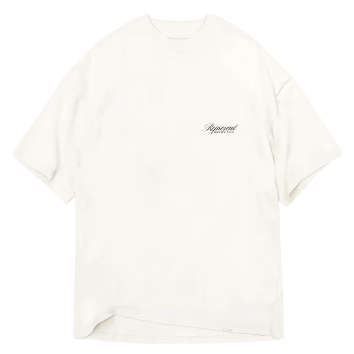 Represent Owners Club Script T-Shirt Flat White (SS25)
