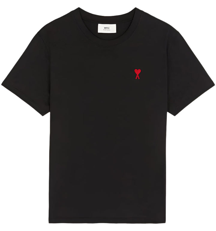 Ami Paris Ami de Coeur Organic Cotton T-Shirt Black/Red (Core Collection) (FW22)