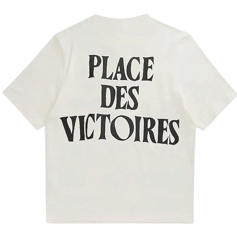 AMI PARIS Cotton Place Des Victories Print Tee Blanc Creme (SS26) - Hype Vault 