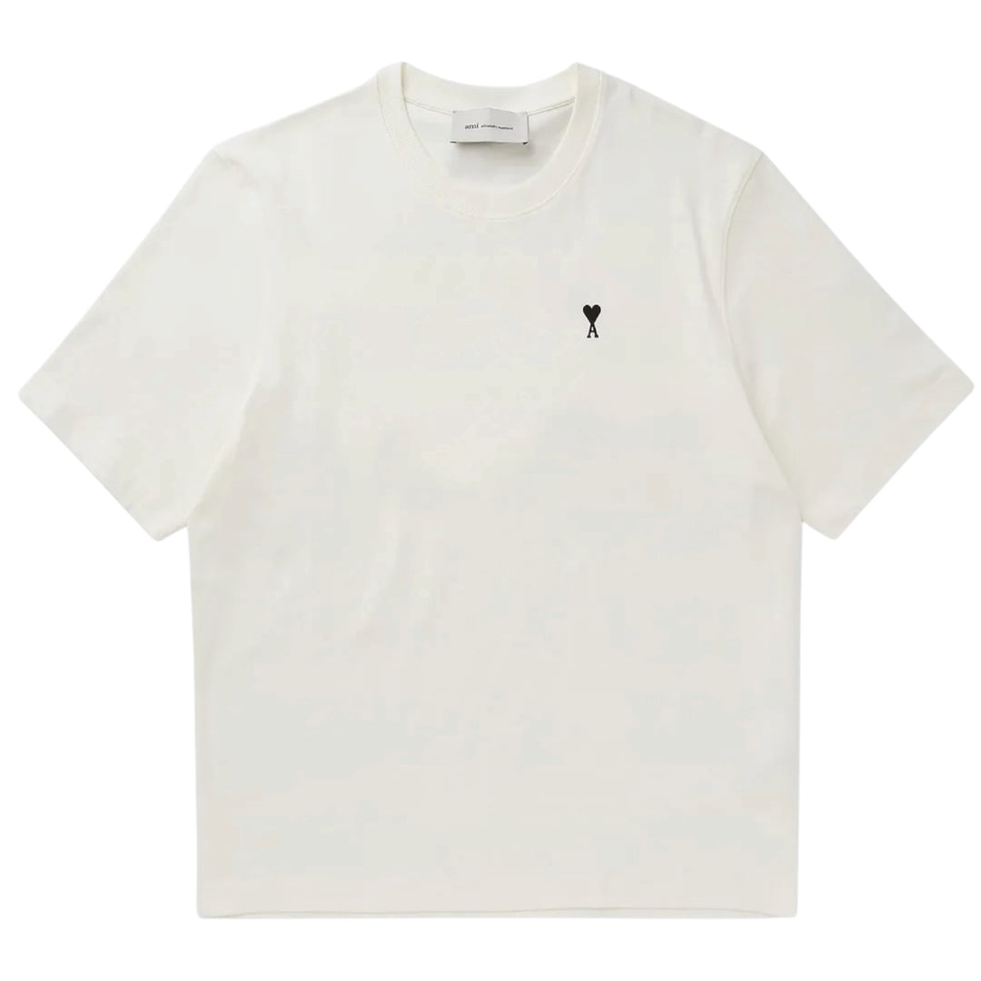 AMI PARIS Cotton Place Des Victories Print Tee Blanc Creme (SS26) - Hype Vault 