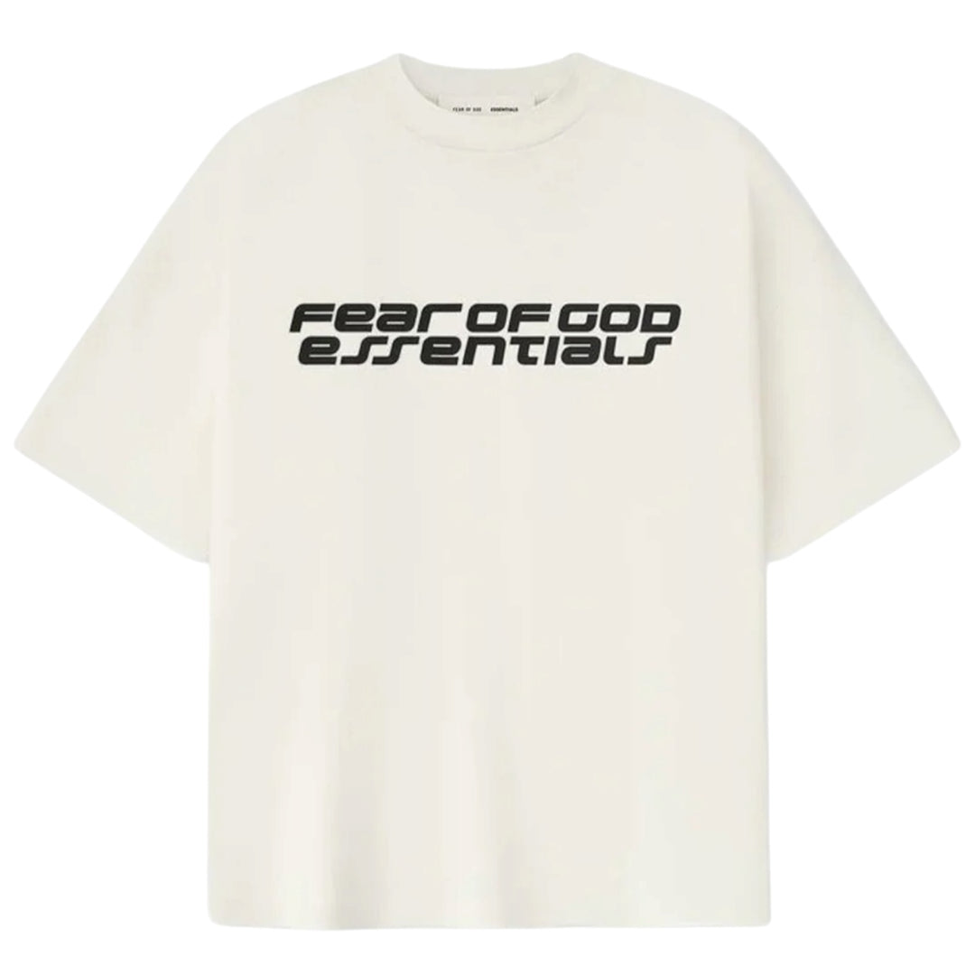 Fear Of God Essentials Ponte 90’s Tee ‘Ivory’ with Reflective Logo (FW25) - Hype Vault 
