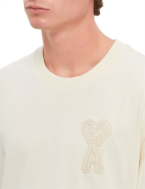 Ami Paris Ami De Coeur Patch T-Shirt ‘Cream’
