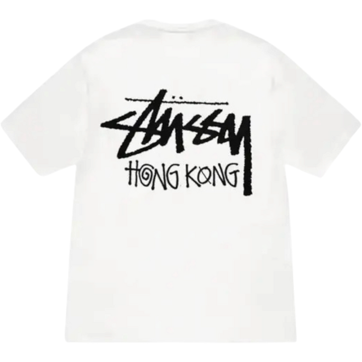 Stussy Stock Hong Kong Tee ‘White’ (FW23) - Hype Vault 