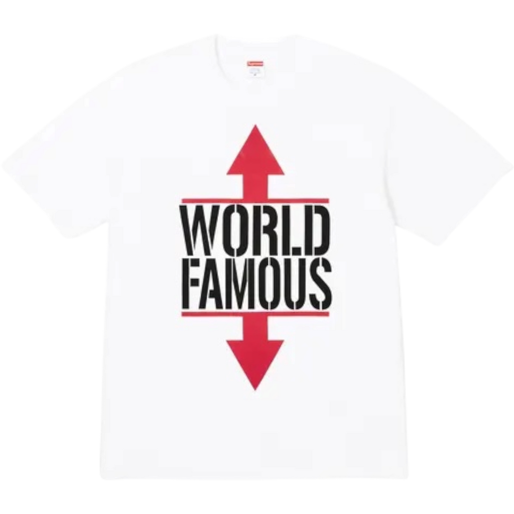 SUPREME WORLD FAMOUS Tシャツ Supreme World Famous Tee 'White' (SS26) – Hype Vault