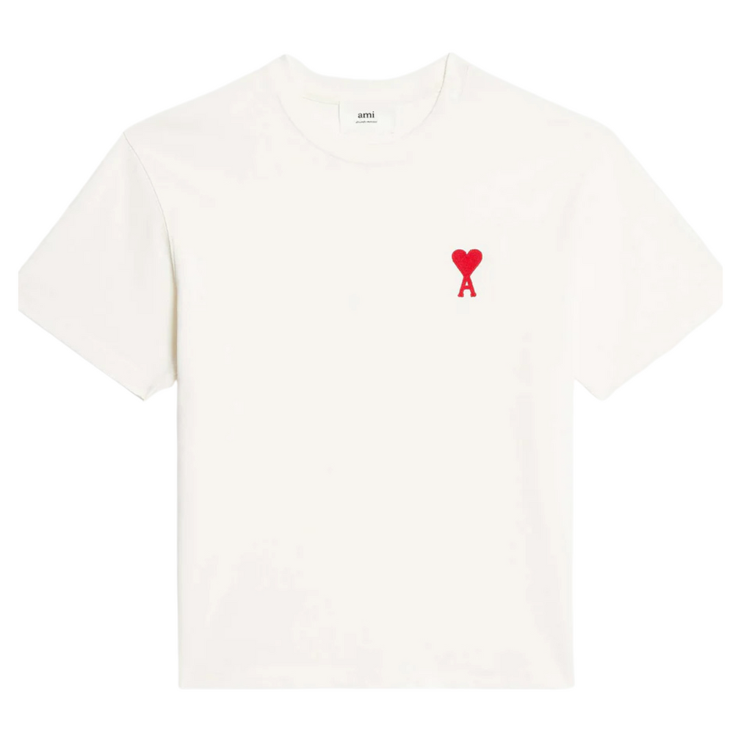 Ami De Coeur Embroidered Heavy Organic Cotton T-Shirt ‘Natural White’ - Hype Vault - Authentic Luxury, Sneakers, Streetwear and Collectibles