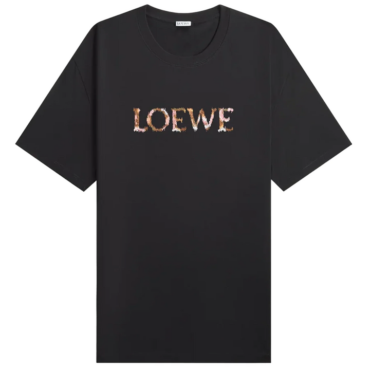 Loewe Anagram Logo Embroidery Relaxed Fit Tee Black (FW25)