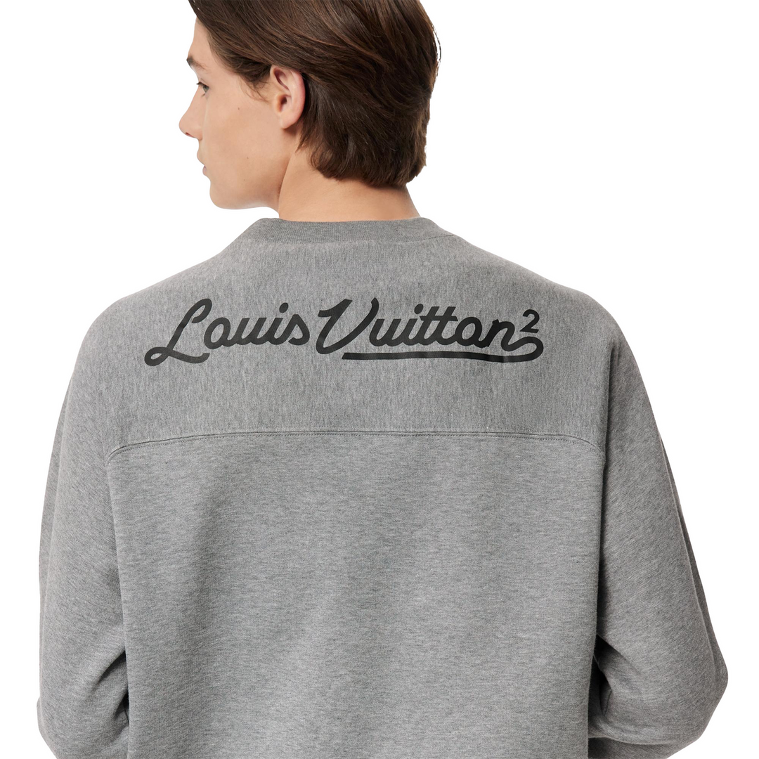 Louis Vuitton x Nigo Printed Heart Sweatshirt Light Grey (FW21) | Hype Vault