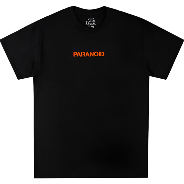 Anti Social Social Club x Undefeated Paranoid Tee Orange on Black | Hype Vault