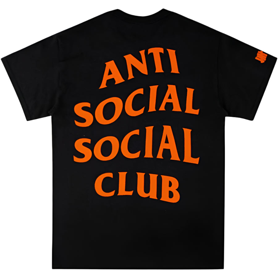 Anti Social Social Club x Undefeated Paranoid Tee Orange on Black | Hype Vault