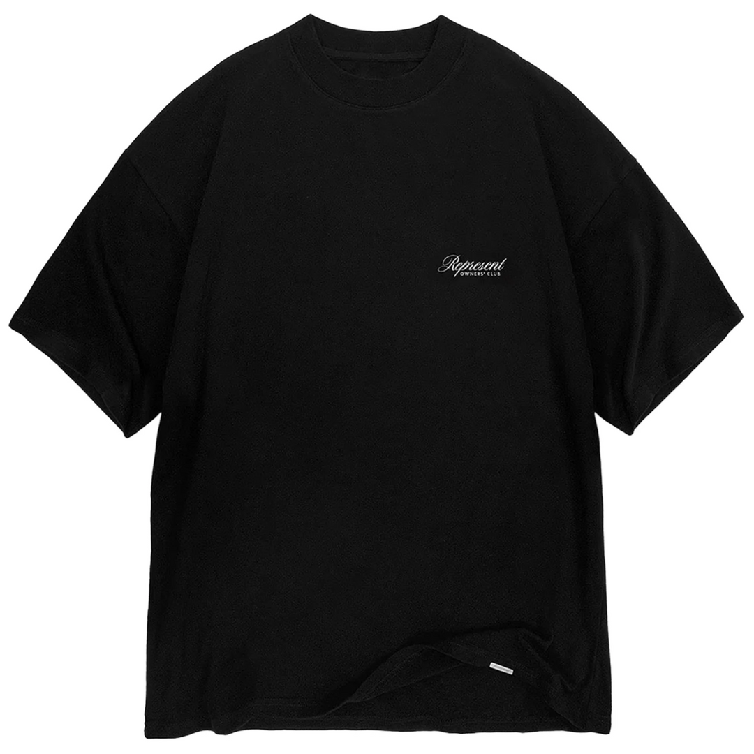 Represent Owners Club Script Tee Black (SS25)