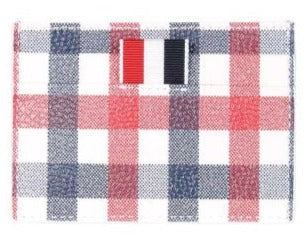 Thom Browne Single Cardholder In Gingham Print On Caviar | Hype Vault Kuala Lumpur