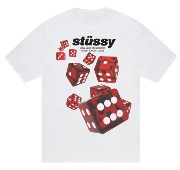Stüssy Rollers Tee White (SS25)