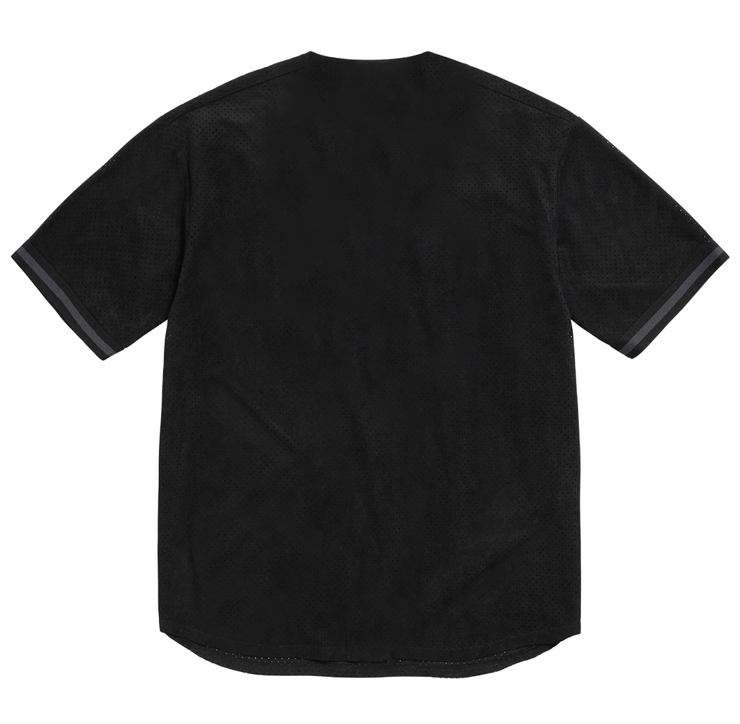 Supreme Ultrasuede Mesh Baseball Jersey Black (SS24)