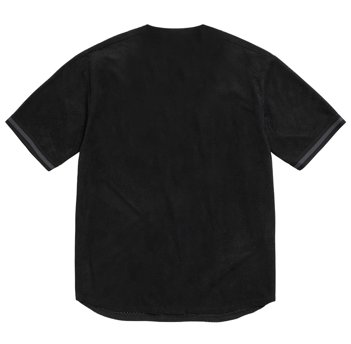 Supreme Ultrasuede Mesh Baseball Jersey Black (SS24)