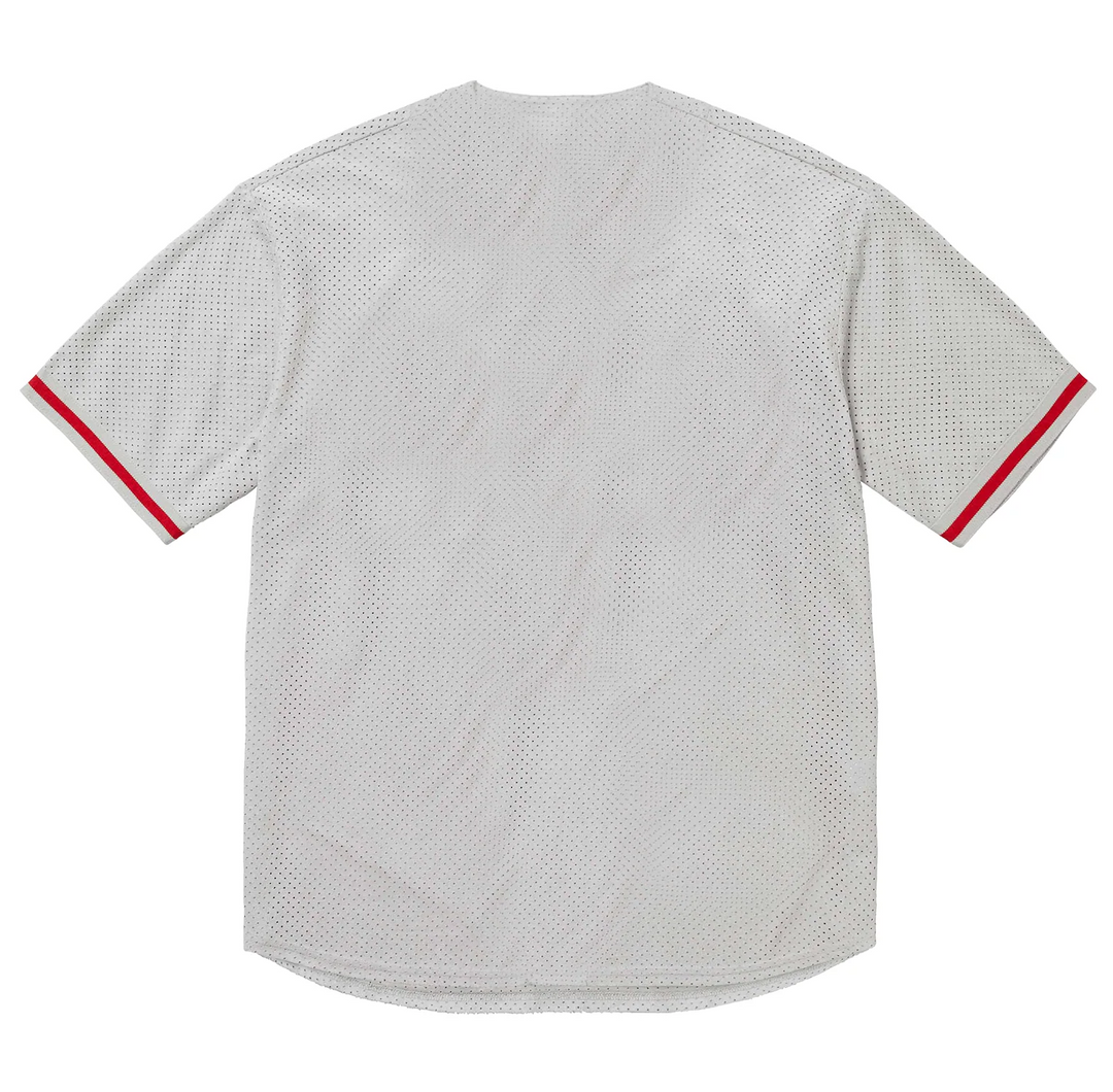 Supreme Ultrasuede Mesh Baseball Jersey Grey (SS24)