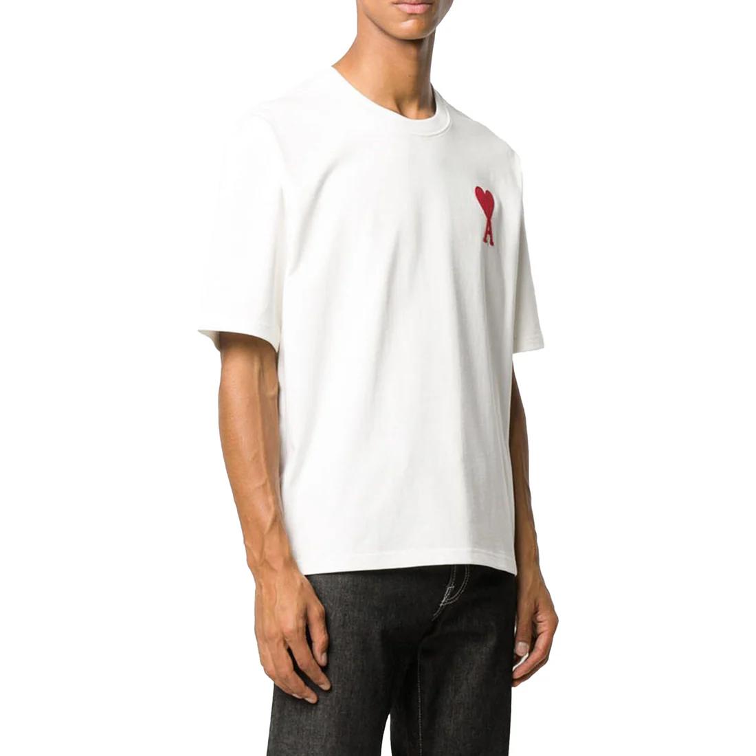 Ami Paris Big Heart T-Shirt Embroidered White – Hype Vault