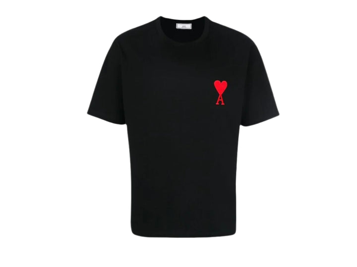 Ami Paris Big Heart T-Shirt Embroidered Black | Hype Vault