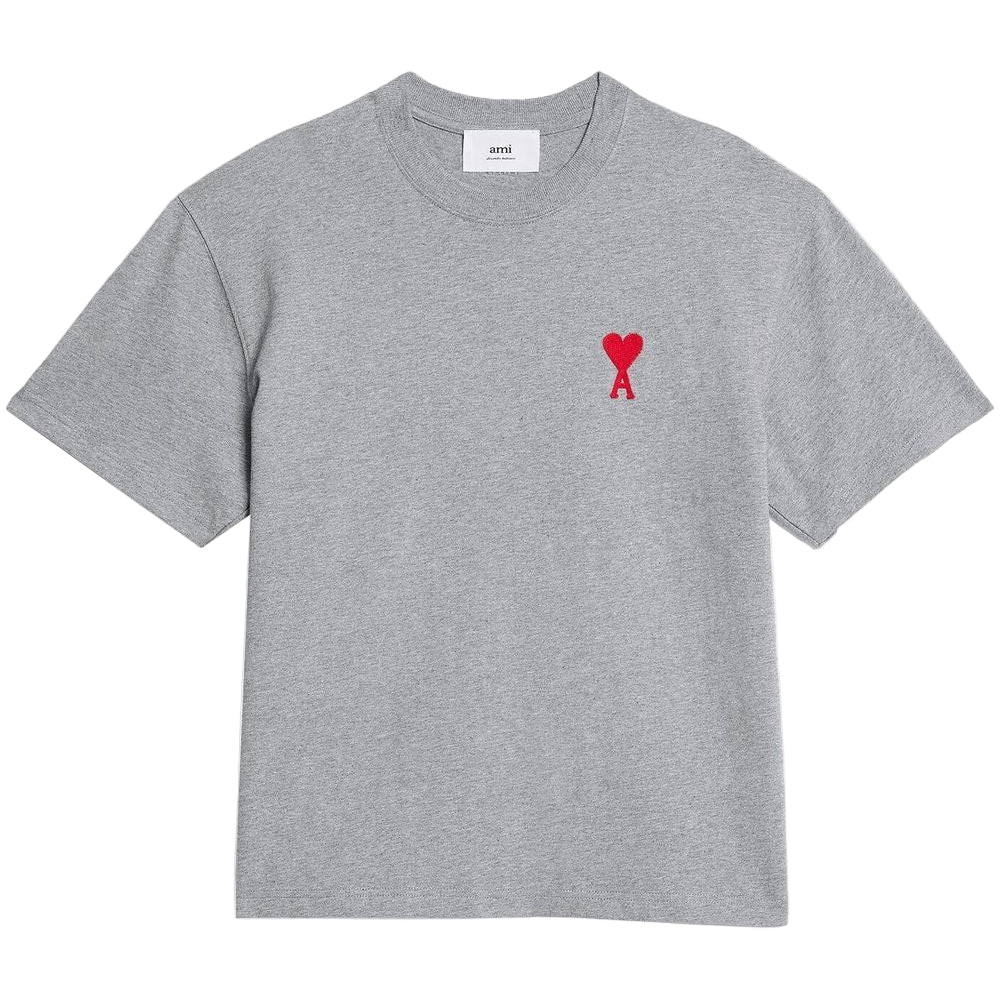Ami De Coeur Embroidered Heavy Organic Cotton T-Shirt ‘Grey’ | Hype Vault