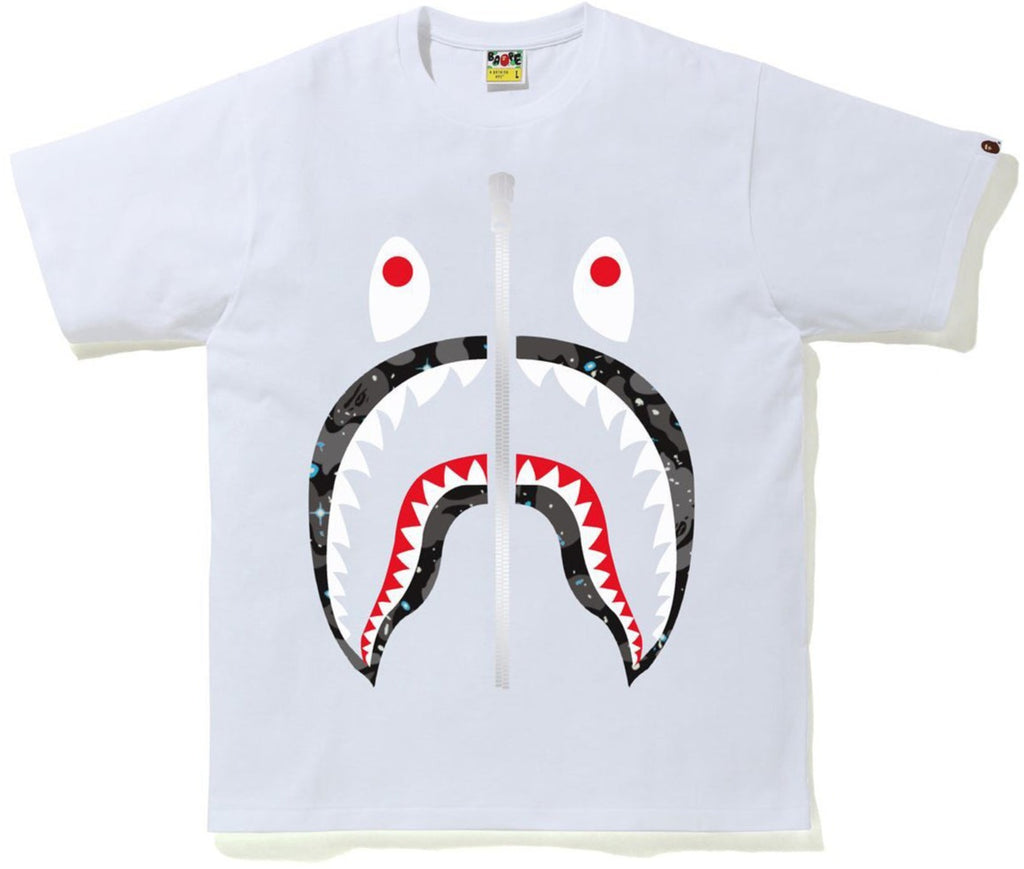 BAPE Space Camo Shark Tee (SS21) White | Hype Vault Kuala Lumpur | Asia's Top Trusted High-End Sneakers and Streetwear Store