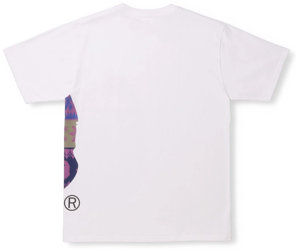 BAPE Snow Pattern Side Big Ape Head Tee White/Purple | Hype Vault Kuala Lumpur | Asia's Top Trusted High-End Sneakers and Streetwear Store