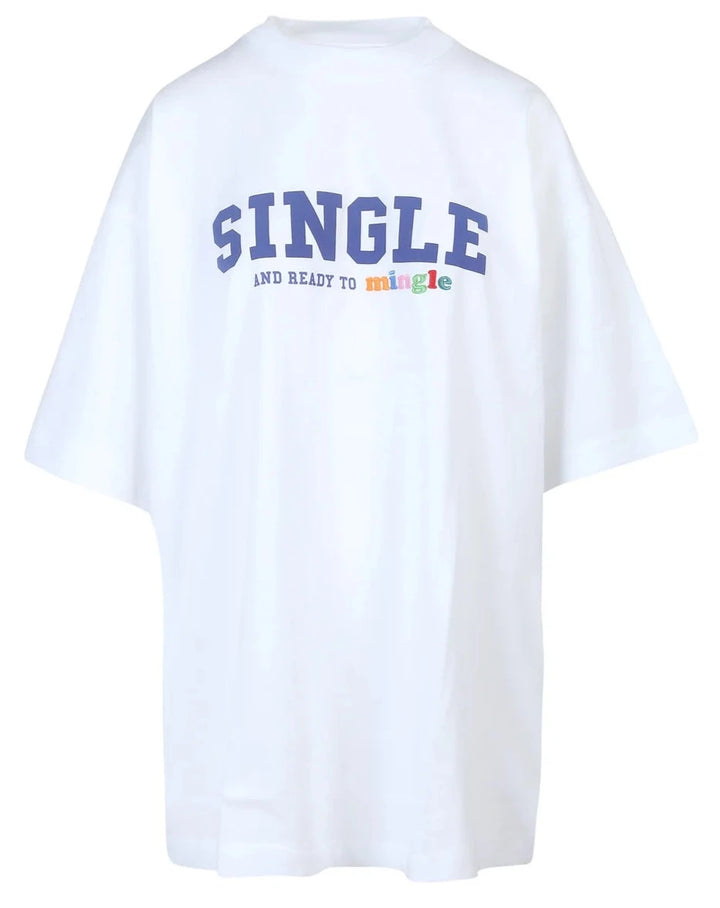 Vetements Single And Ready To Mingle T-Shirt White | Hype Vault Kuala Lumpur