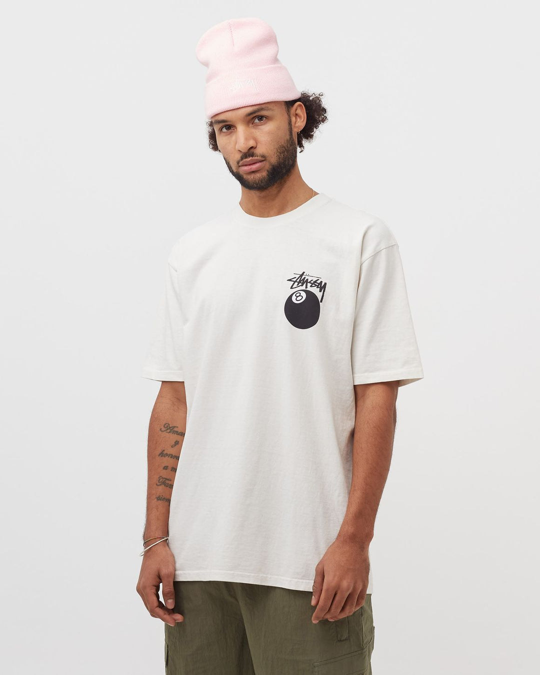 Stussy 8 Ball Pigment Dyed Tee Natural | Hype Vault Kuala Lumpur | Asia's Top Trusted High-End Sneakers and Streetwear Store | Guaranteed 100% authentic