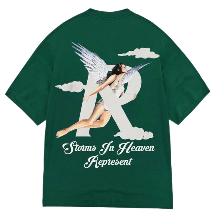 Represent Storms in Heaven T-Shirt Racing Green | Hype Vault