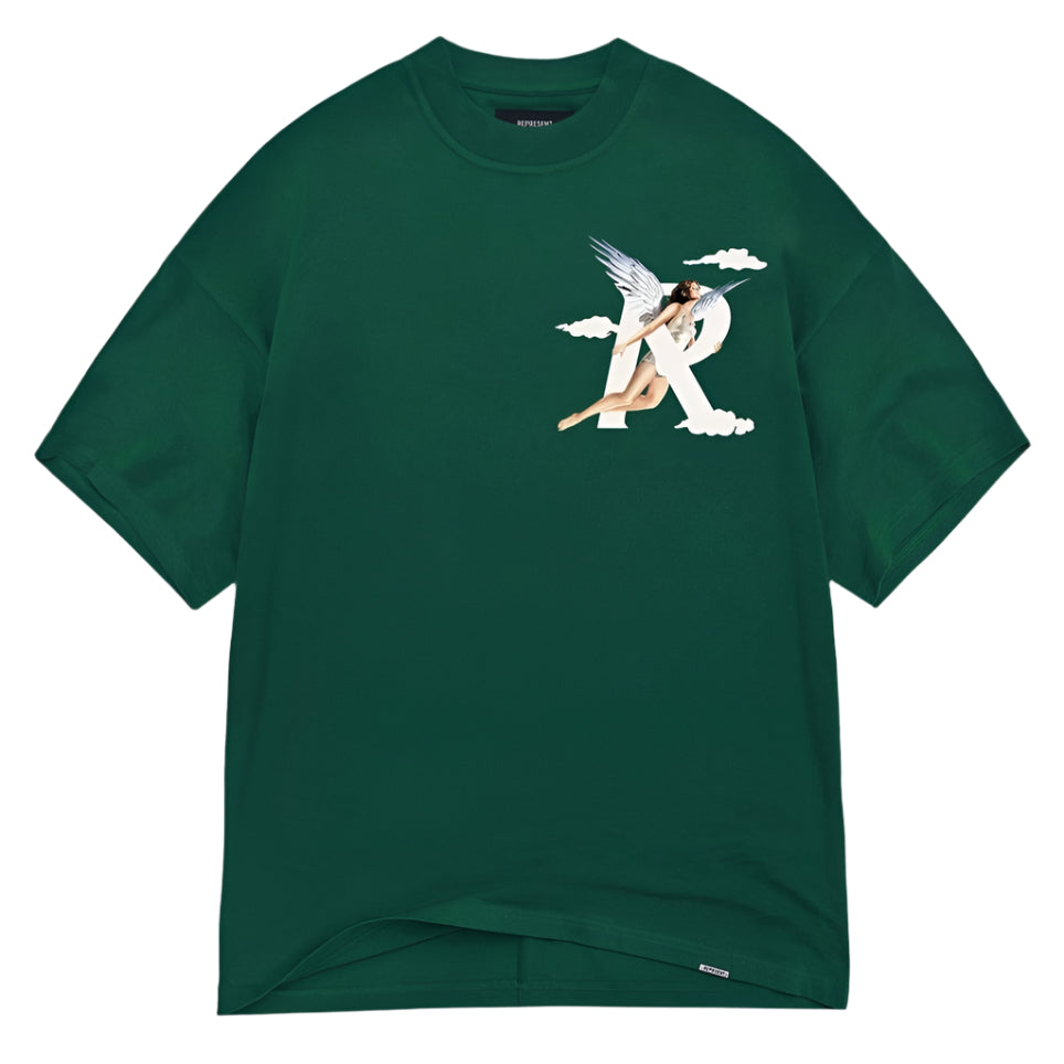 Represent Storms in Heaven T-Shirt Racing Green | Hype Vault